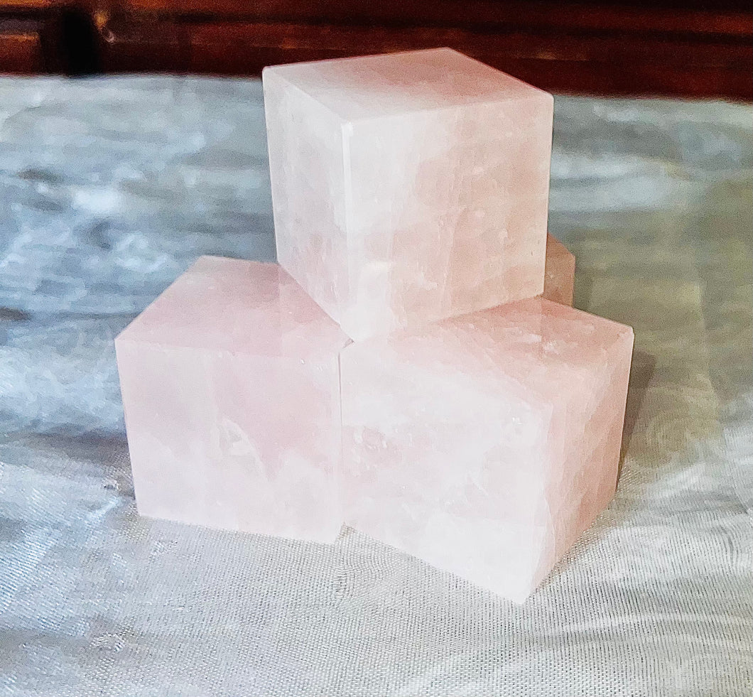 Madagascar Rose Quartz Large Cube