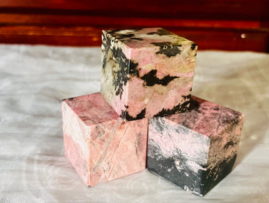 Large Rhodonite Cube